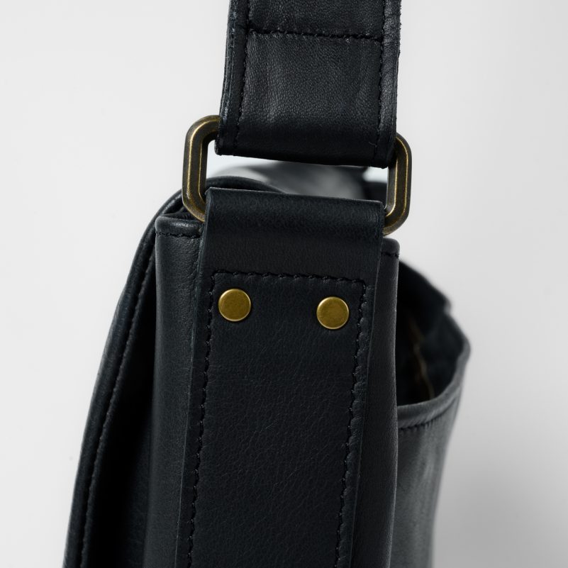 Moore and Giles Reclaimed Messenger Bag - Heirloom Black
