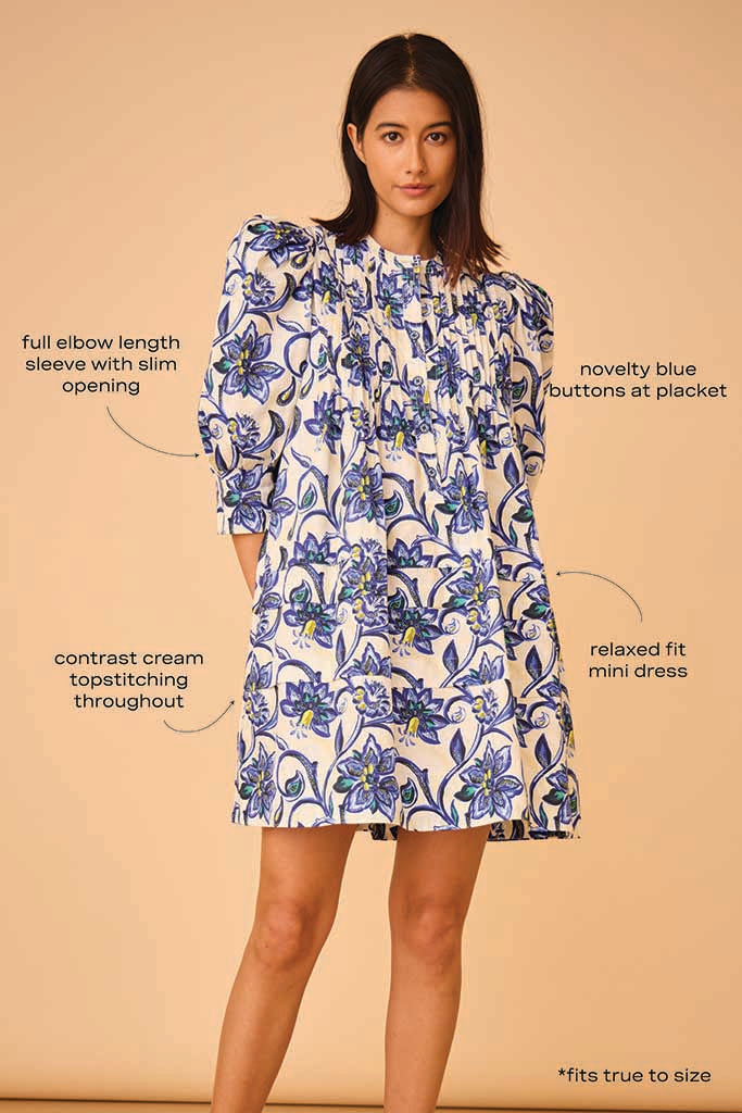 Hunter Bell Sidney Dress in Porcelain Floral