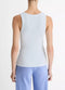 Vince Ribbed Scoop-Neck Tank - Sky Powder