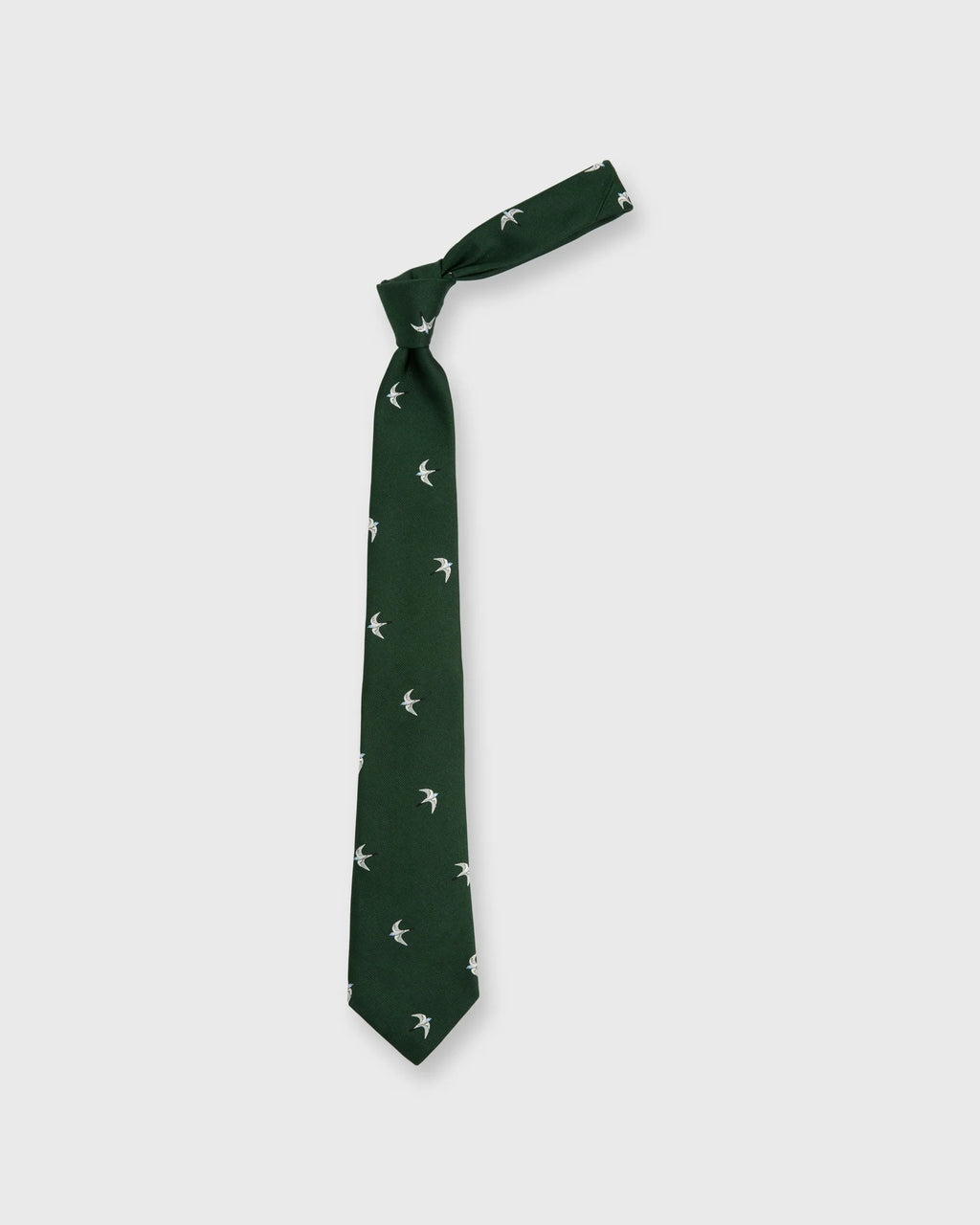 Sid Mashburn Silk Club Tie in Hunter/White/Sky Swallow