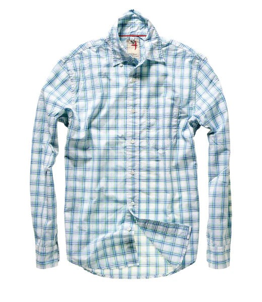 Relwen Broadcloth Plaids - White/Light Blue/ Green