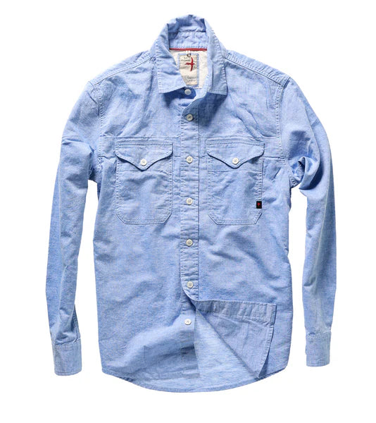 Relwen Utility Blues Workshirt - Light Blue