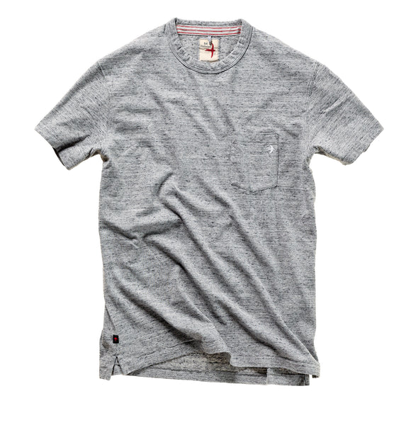 Relwen Ringspun Pocket Tee - Grey Speckle