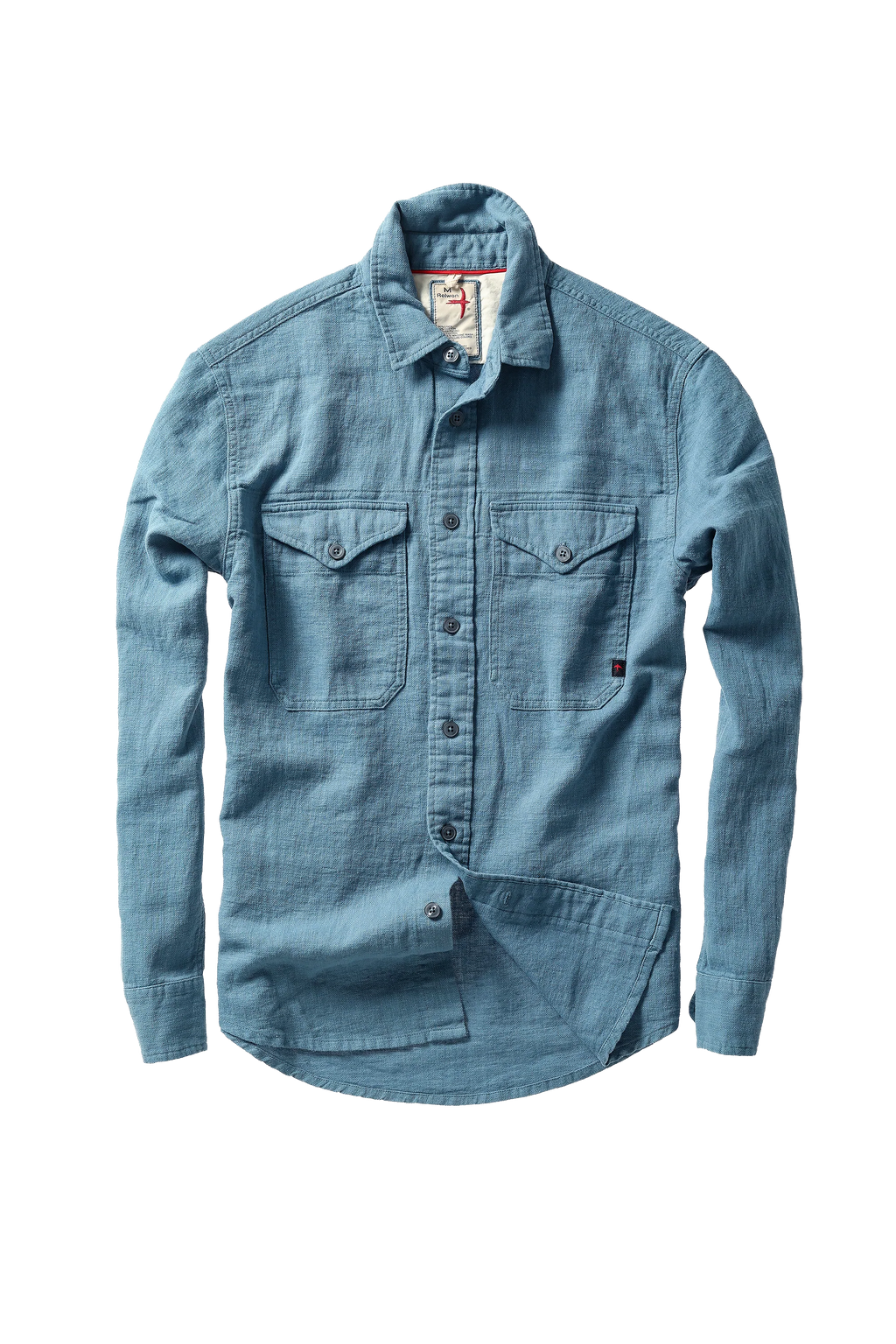 Relwen Slub Linen Workshirt - Marine Fade