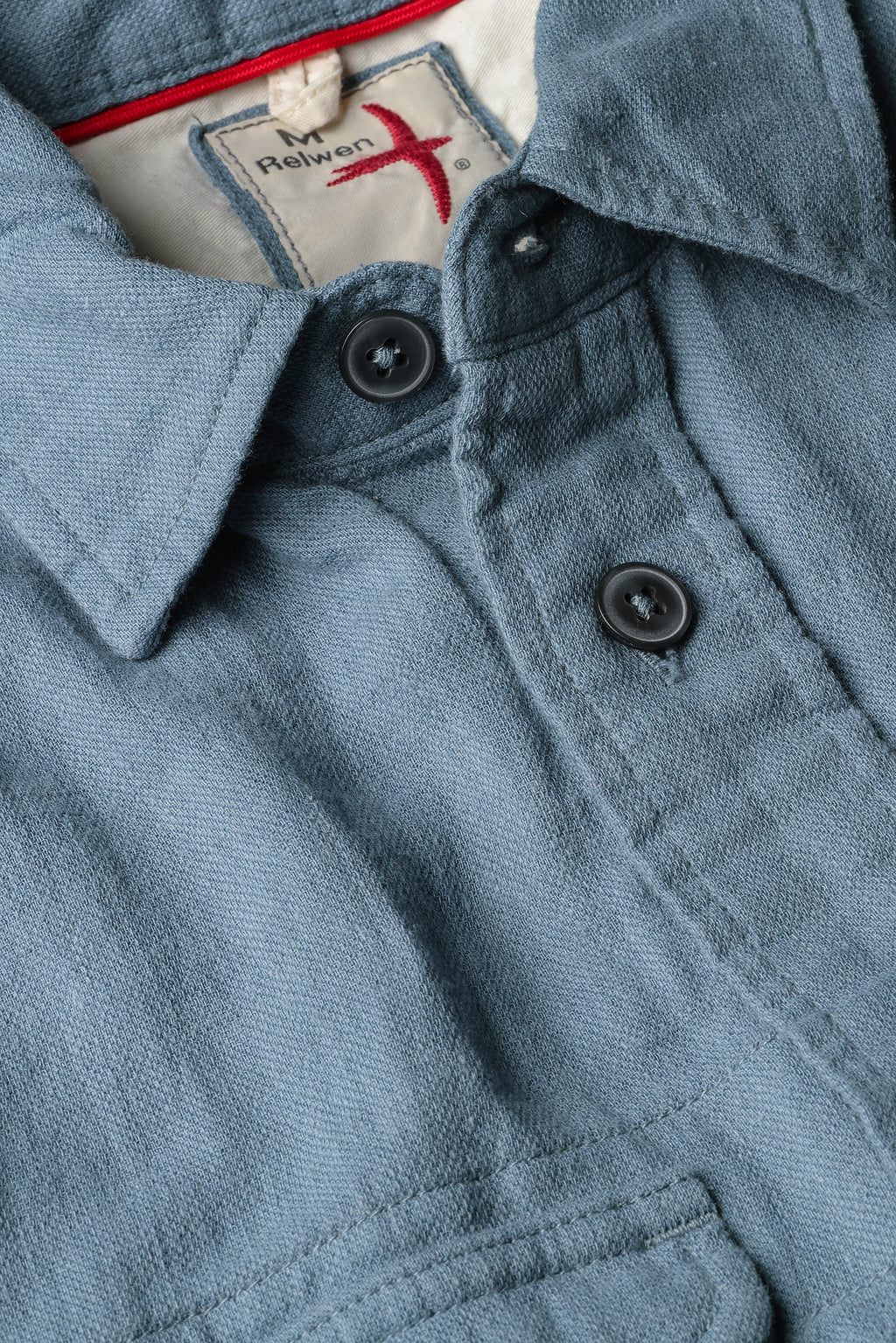 Relwen Slub Linen Workshirt - Marine Fade