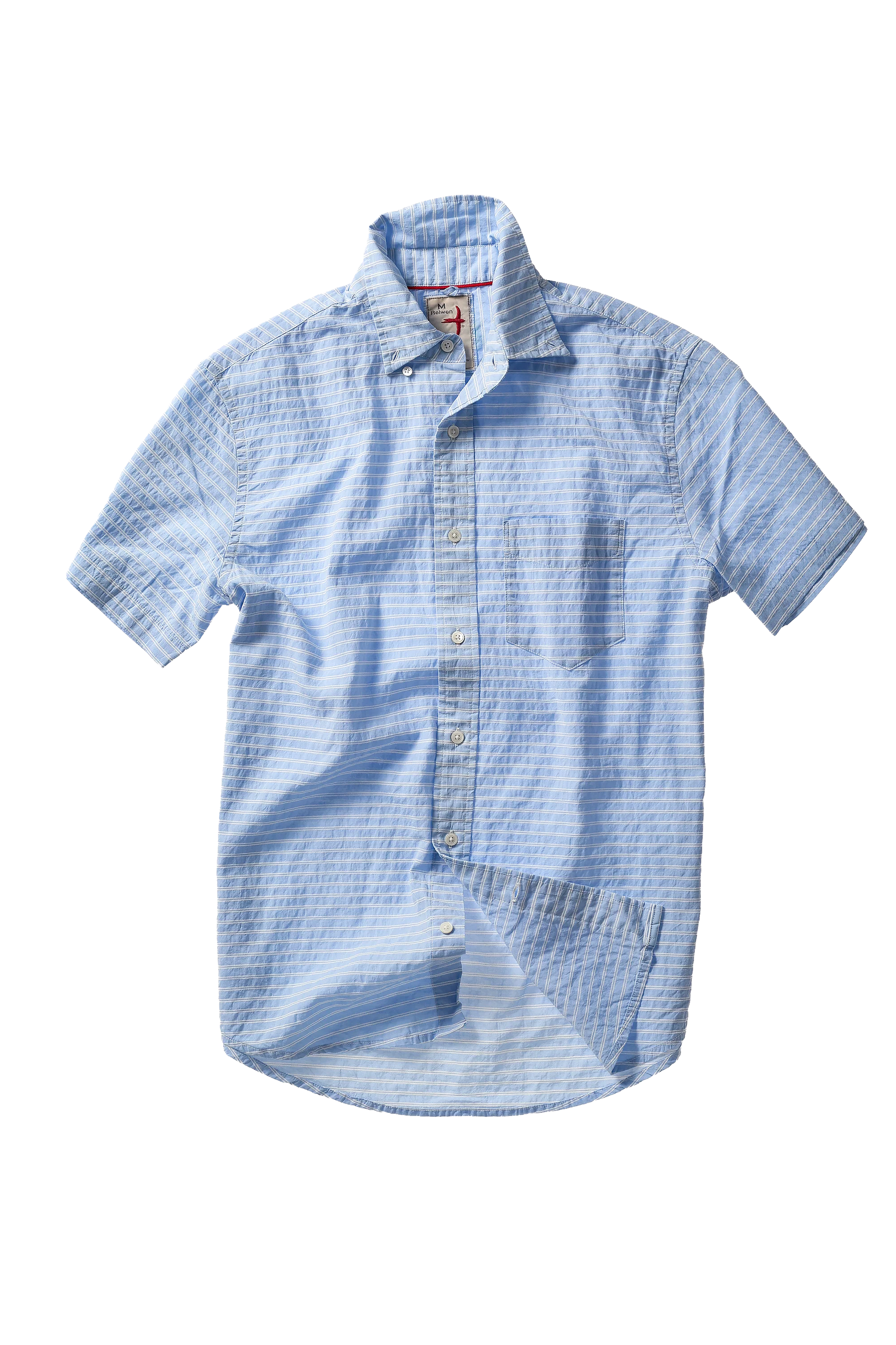 Relwen Half-Sleeves Blues - lt blue horizontal stripe