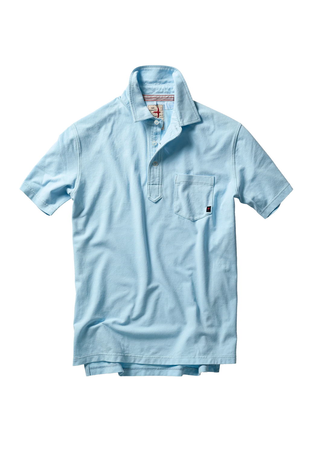 Relwen Pique Slot Polo - Cloud Blue