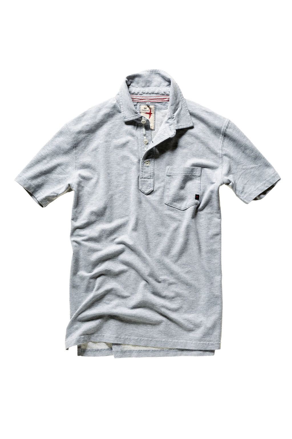 Relwen Pique Slot Polo - Grey