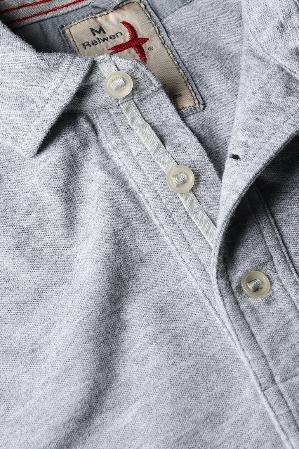 Relwen Pique Slot Polo - Grey