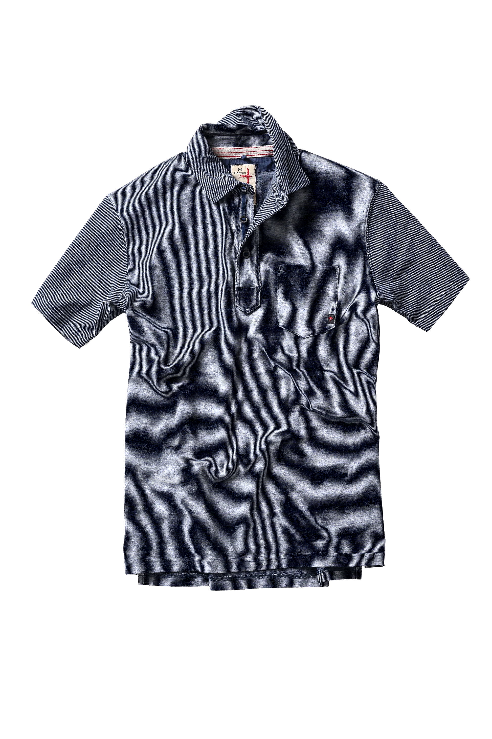 Relwen Fineline Jersey Polo - navy/white
