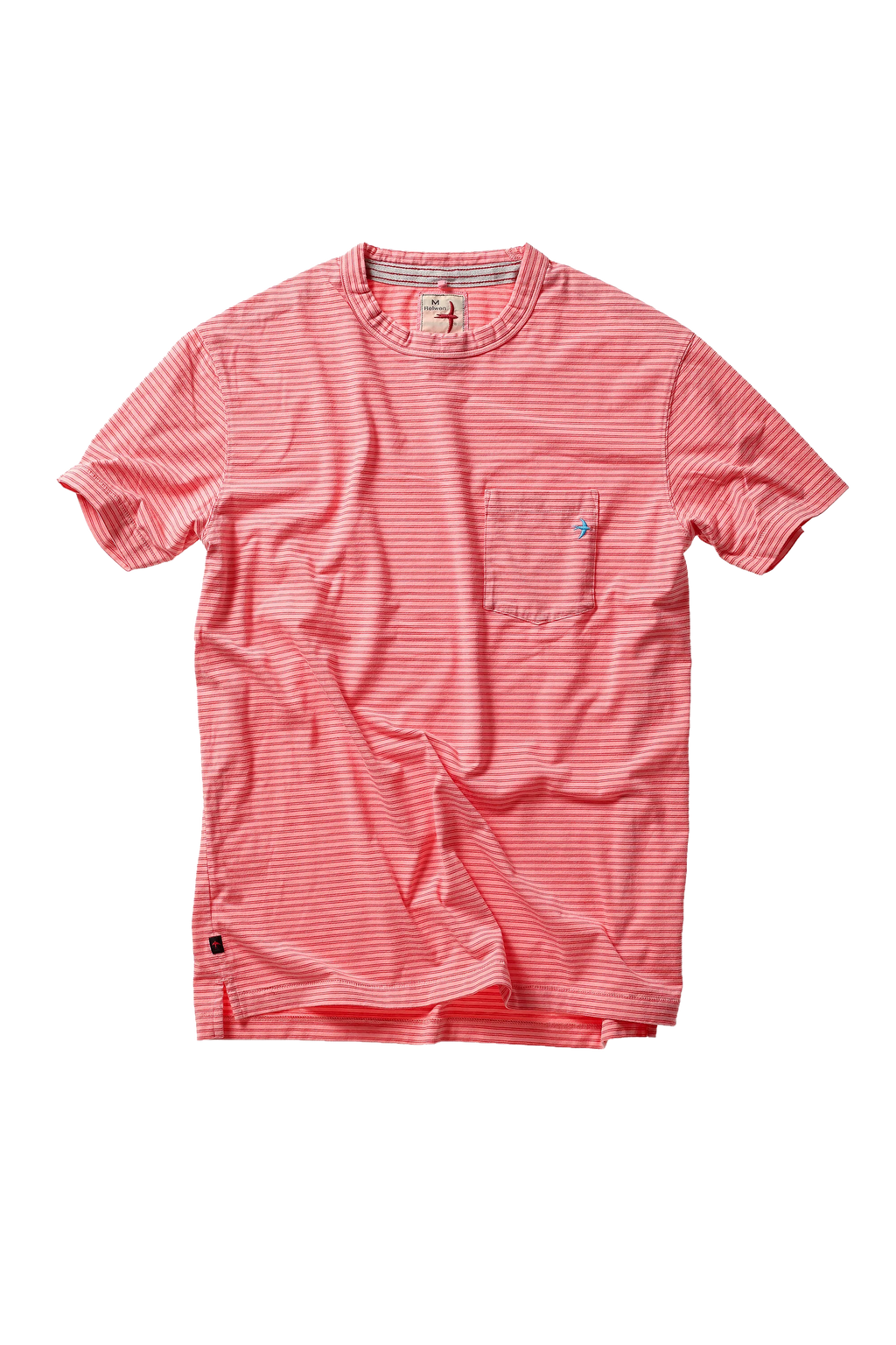 Relwen Dbl Feedstripe Tee - Sherbert/Red