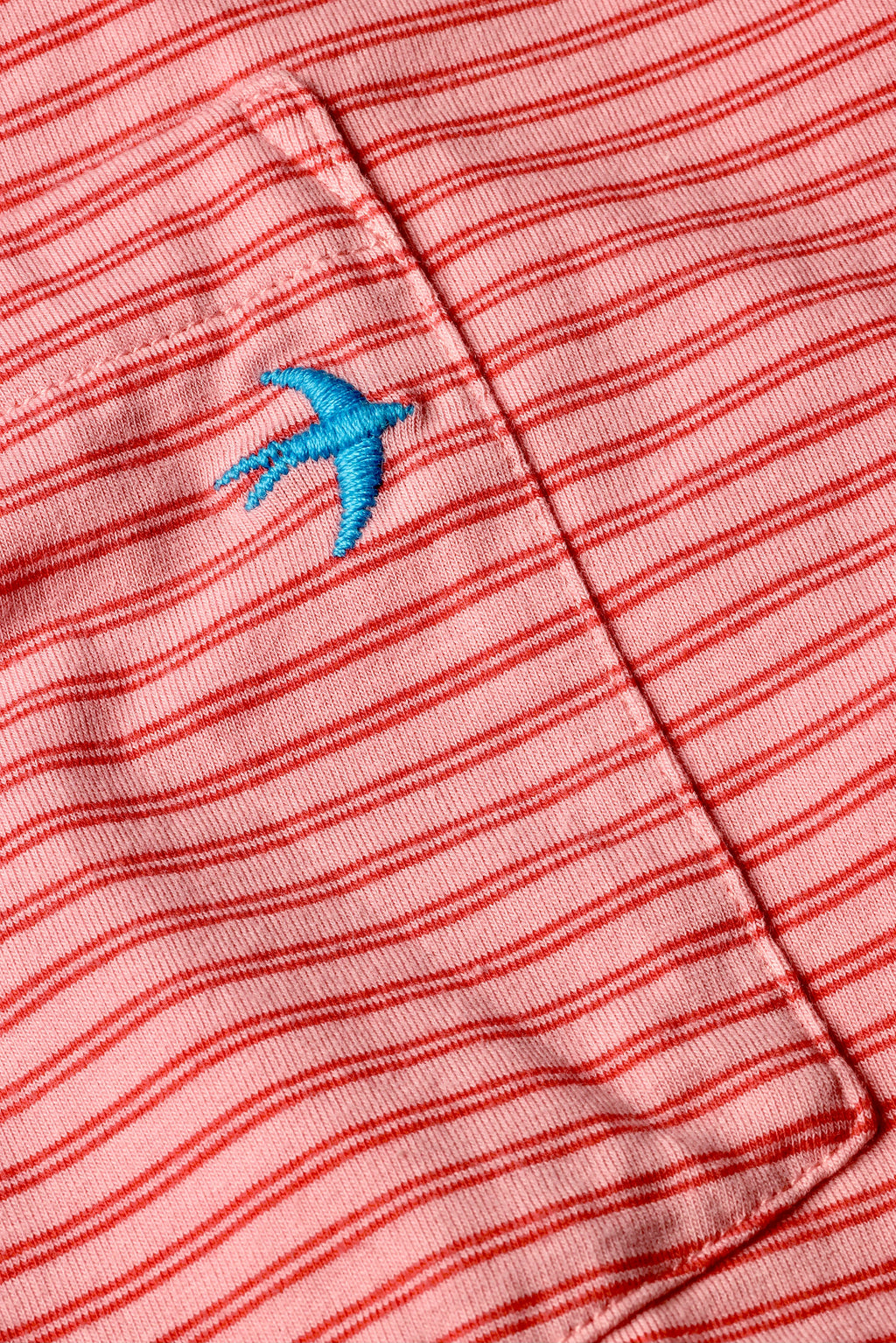 Relwen Dbl Feedstripe Tee - Sherbert/Red