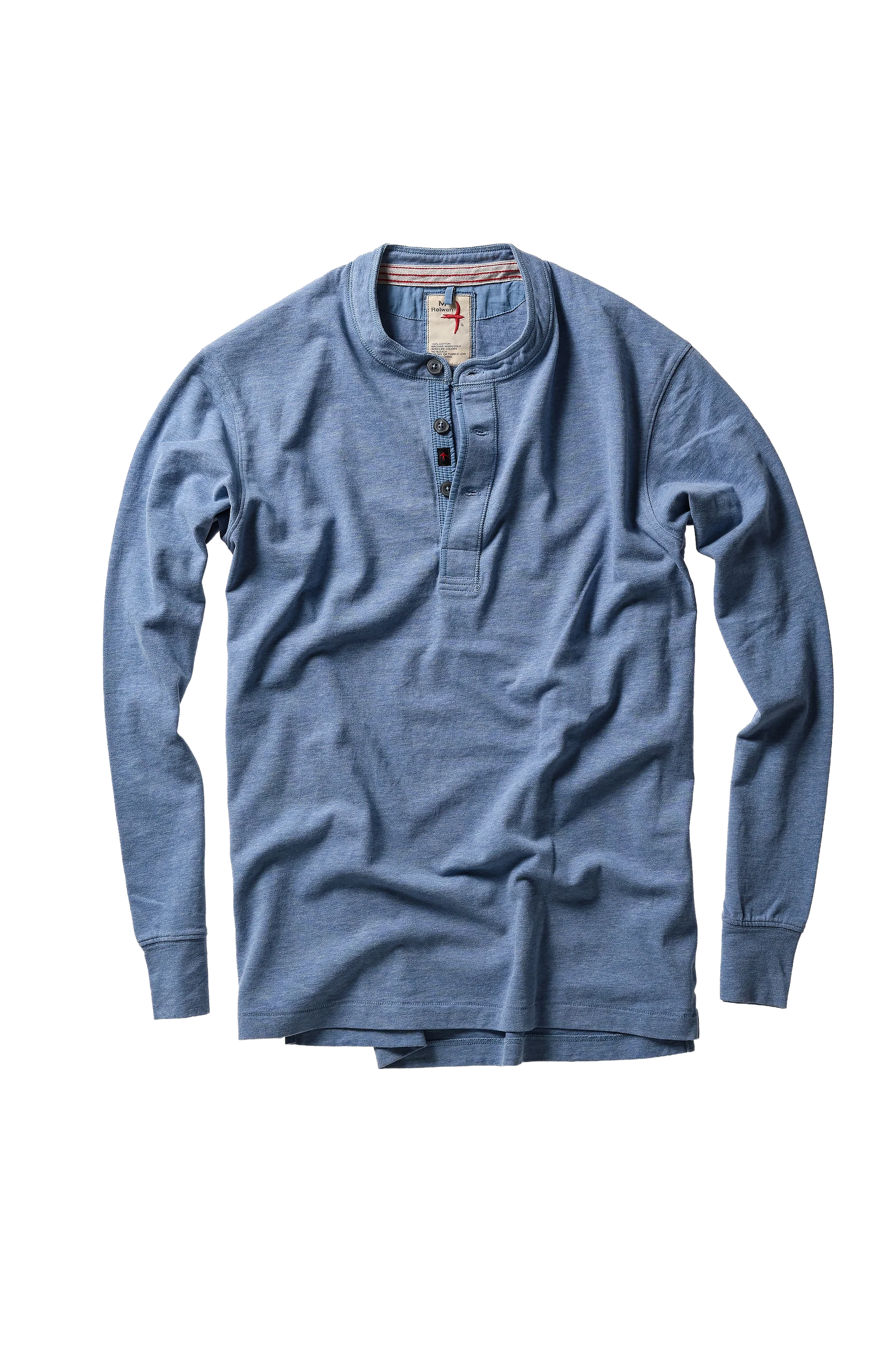 Relwen Ringspun Henley - French Blue