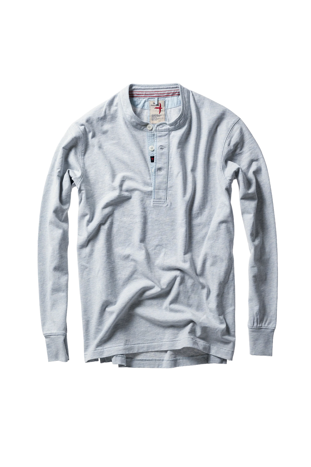 Relwen Ringspun Henley - Ice Blue