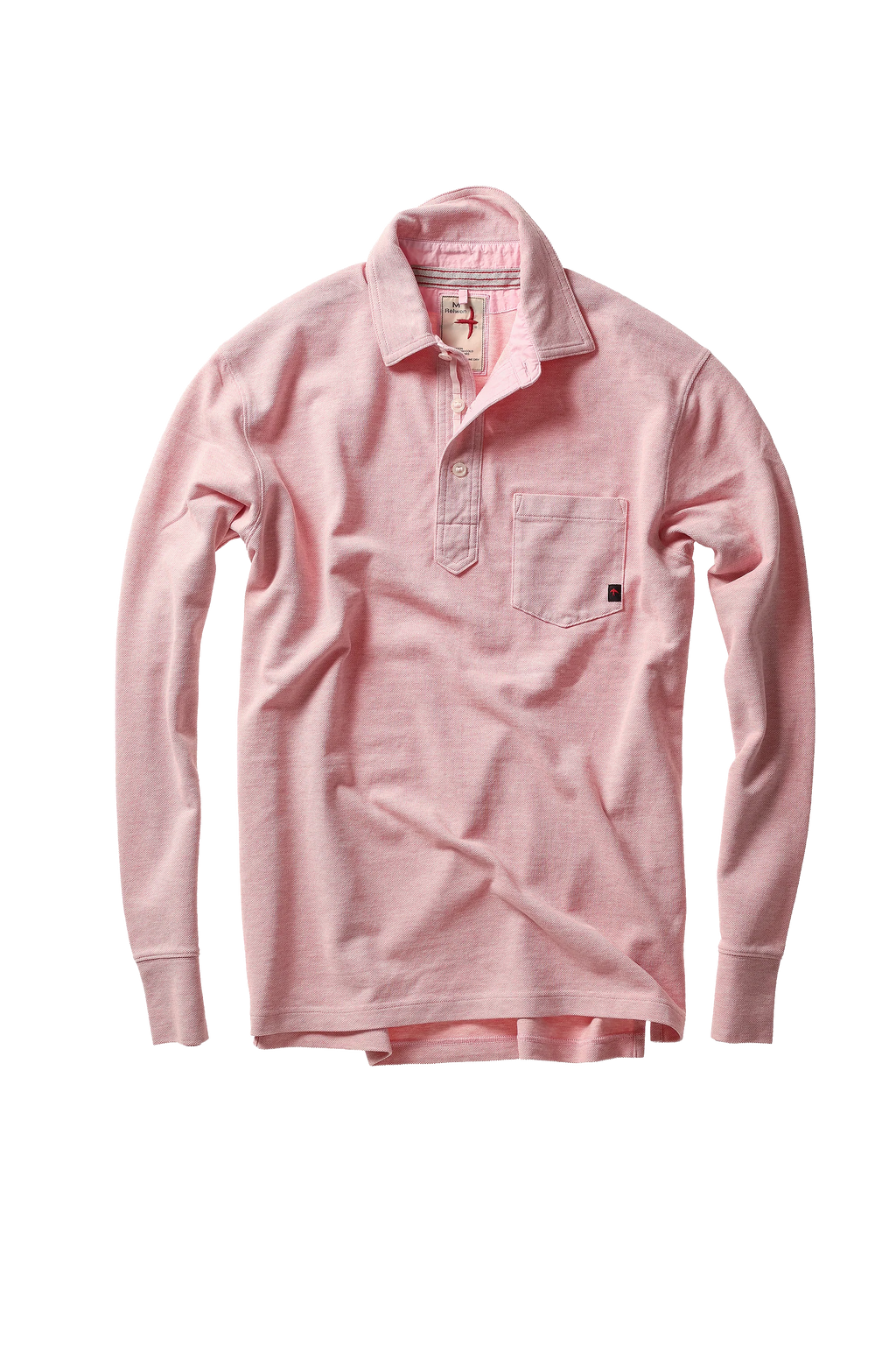 Relwen L/S Vintage Pique Polo - Pink Heather