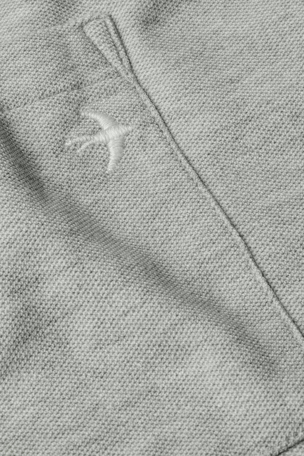 Relwen L/S Vintage Pique Crew - Light Grey
