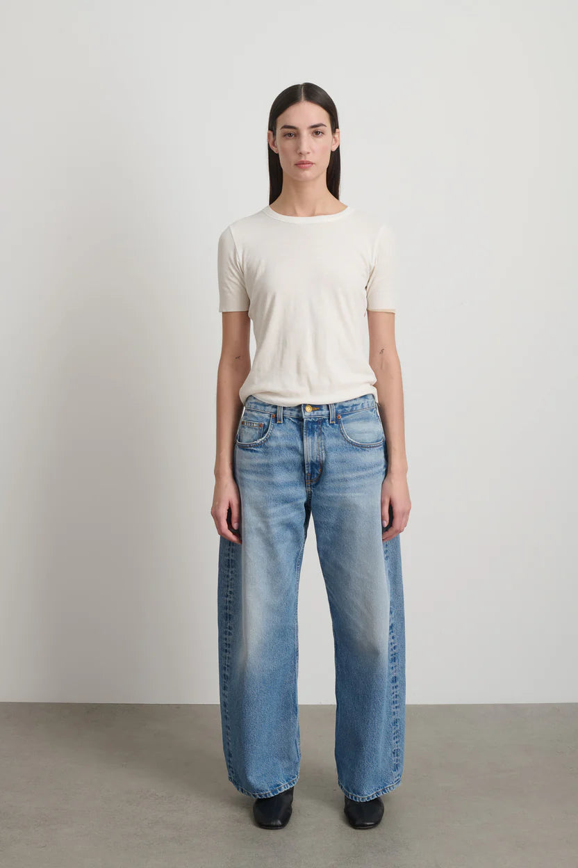 B Sides Double Tee White/Pale Yellow