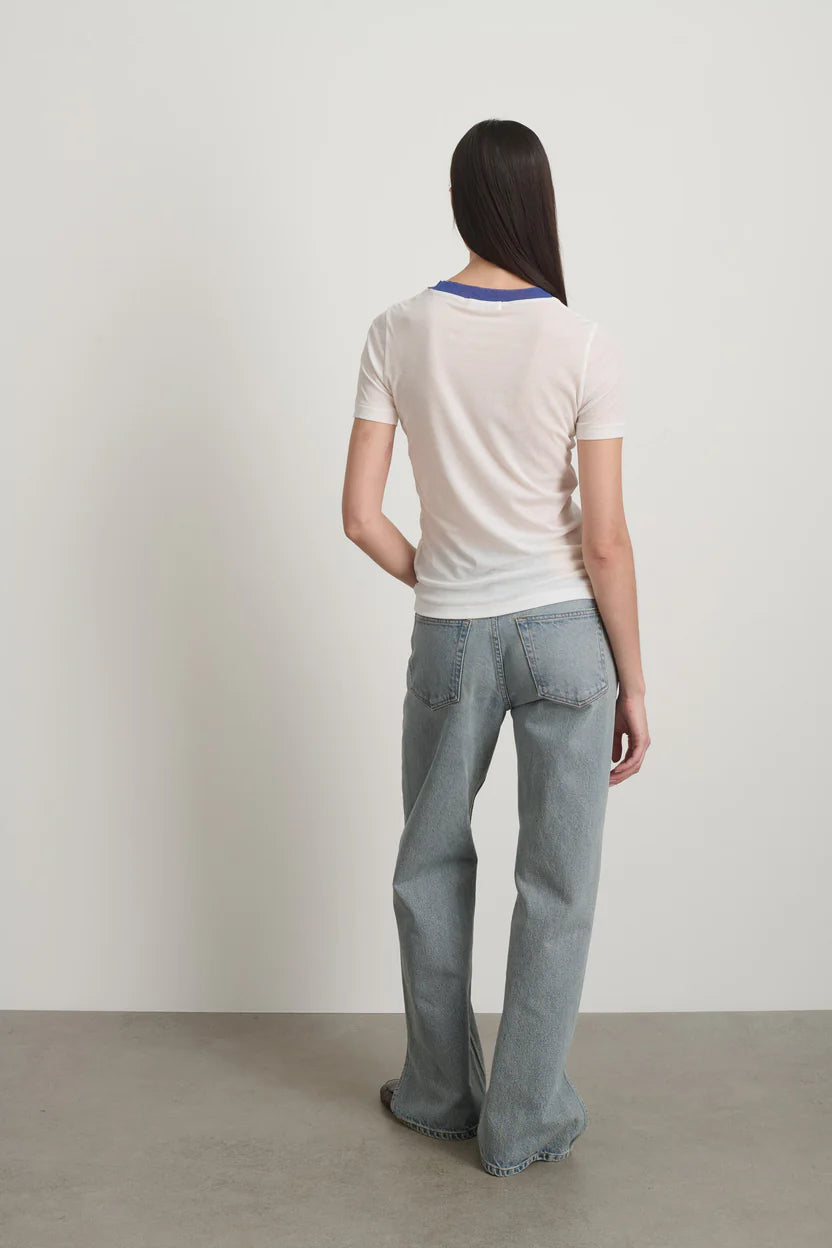 B Sides Ringer Tee White/Blue