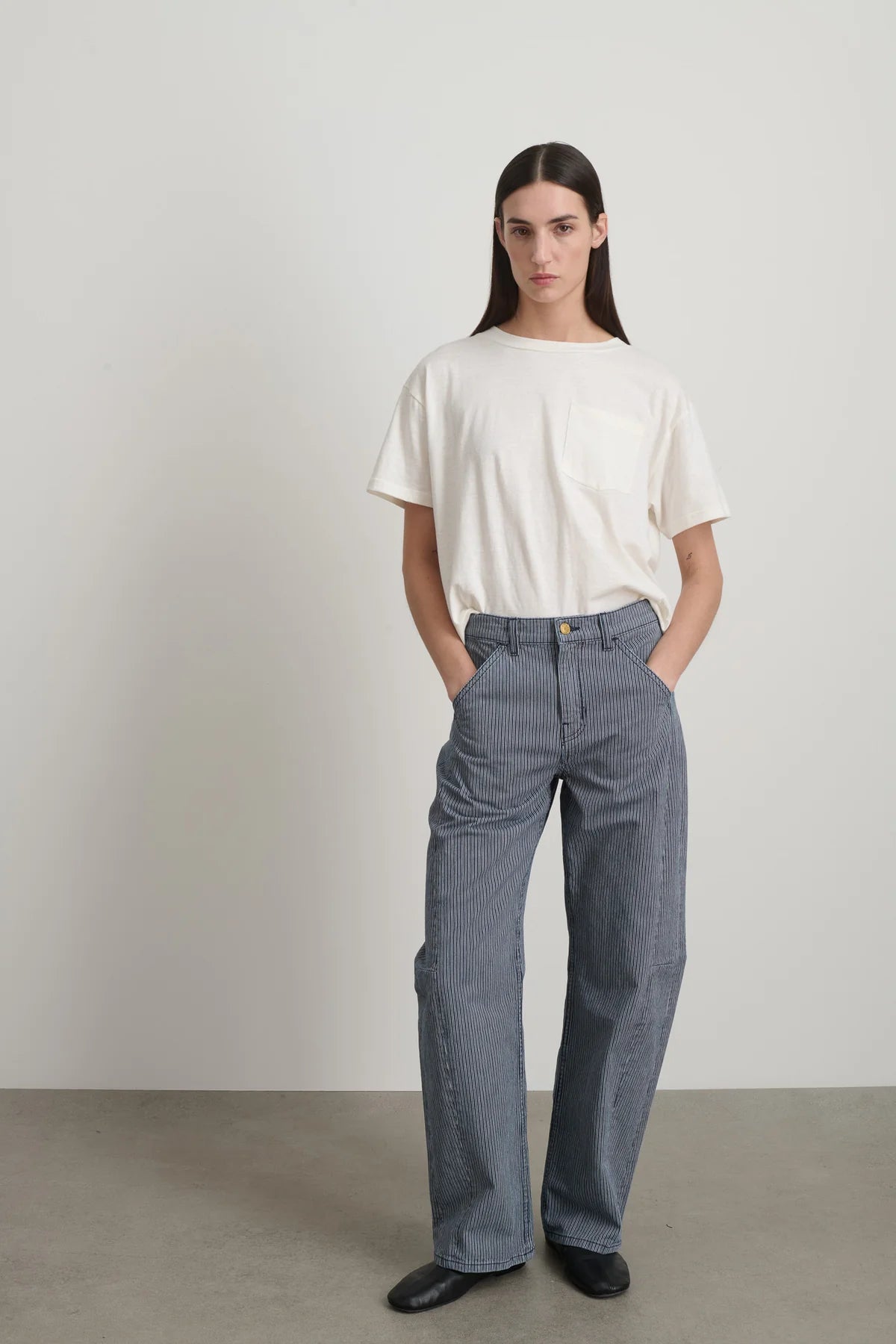 B Sides Lange Lasso Jean Indigo/White Stripe