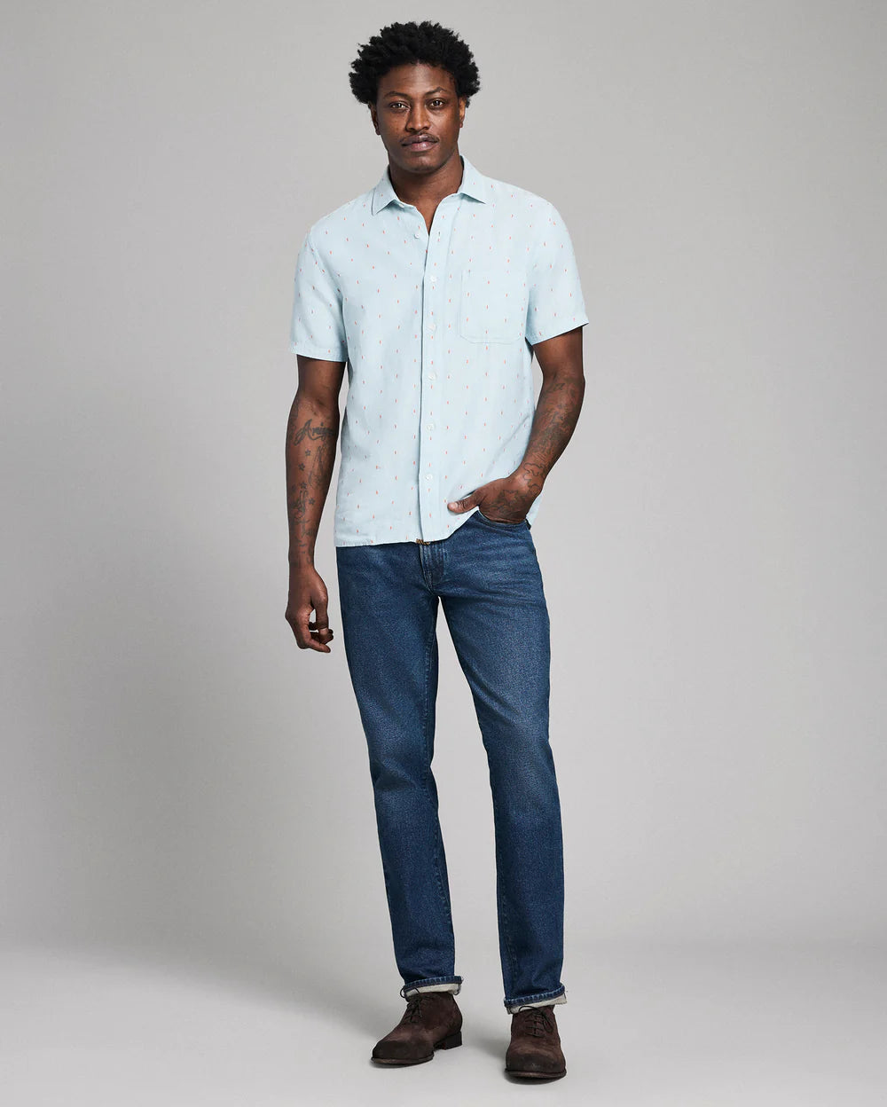 Billy Reid Short Sleeve Treme Shirt