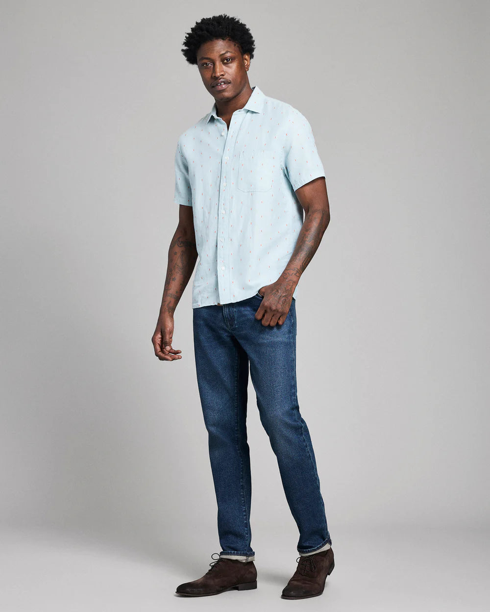 Billy Reid Short Sleeve Treme Shirt