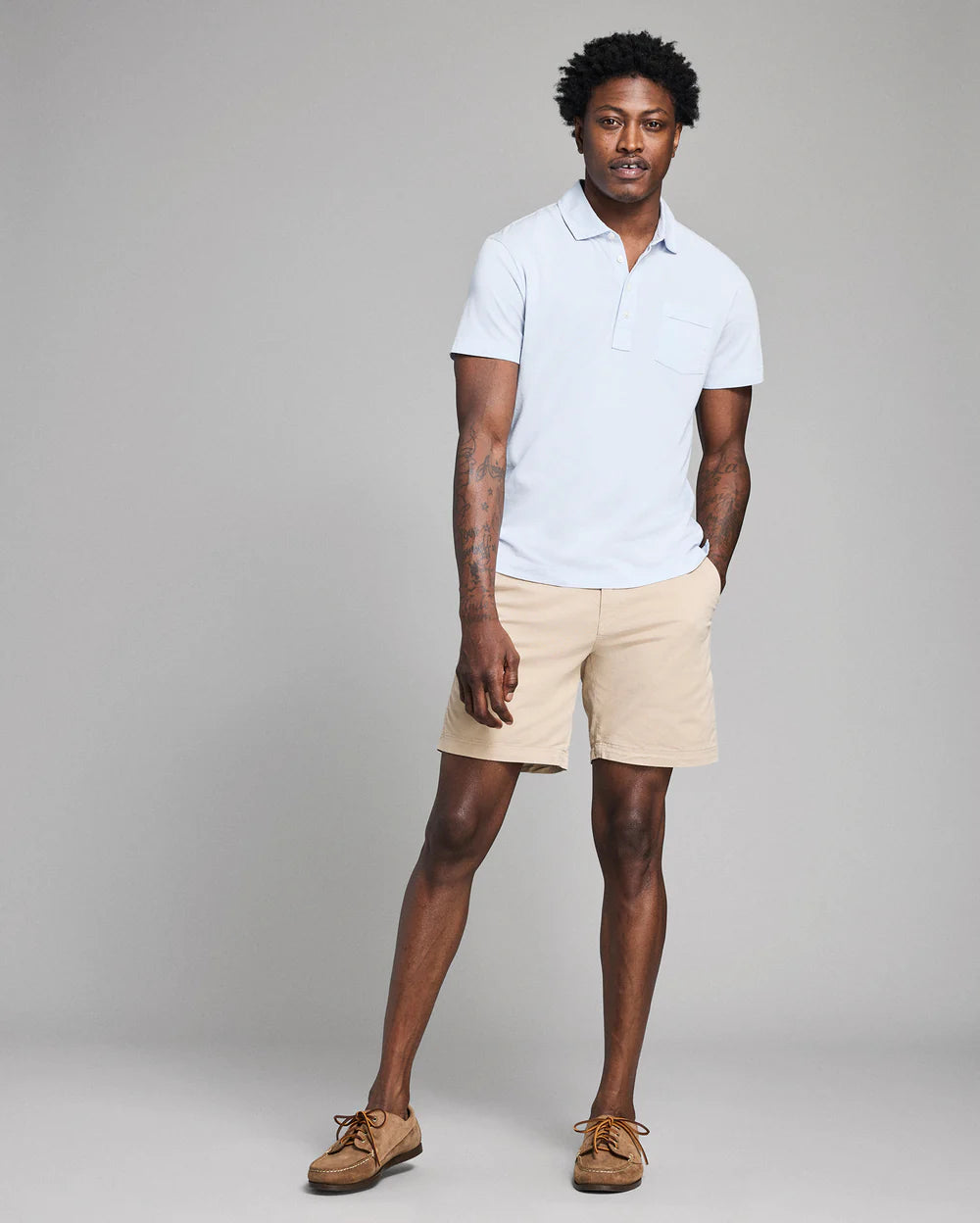 Billy Reid Pensacola Polo - Dew Blue