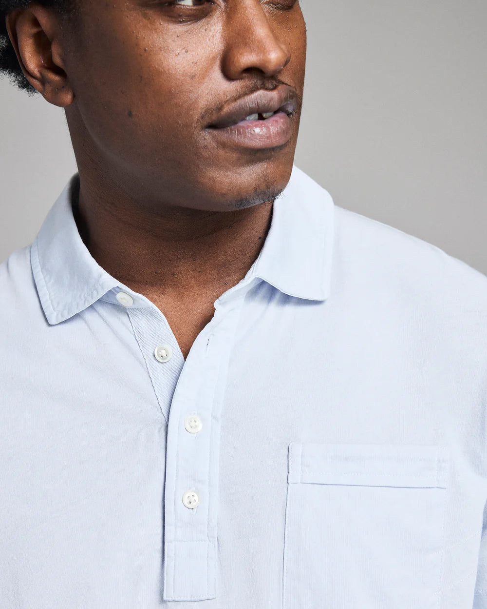 Billy Reid Pensacola Polo - Dew Blue