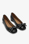 Ganni Black Eyelet Bow Ballerinas