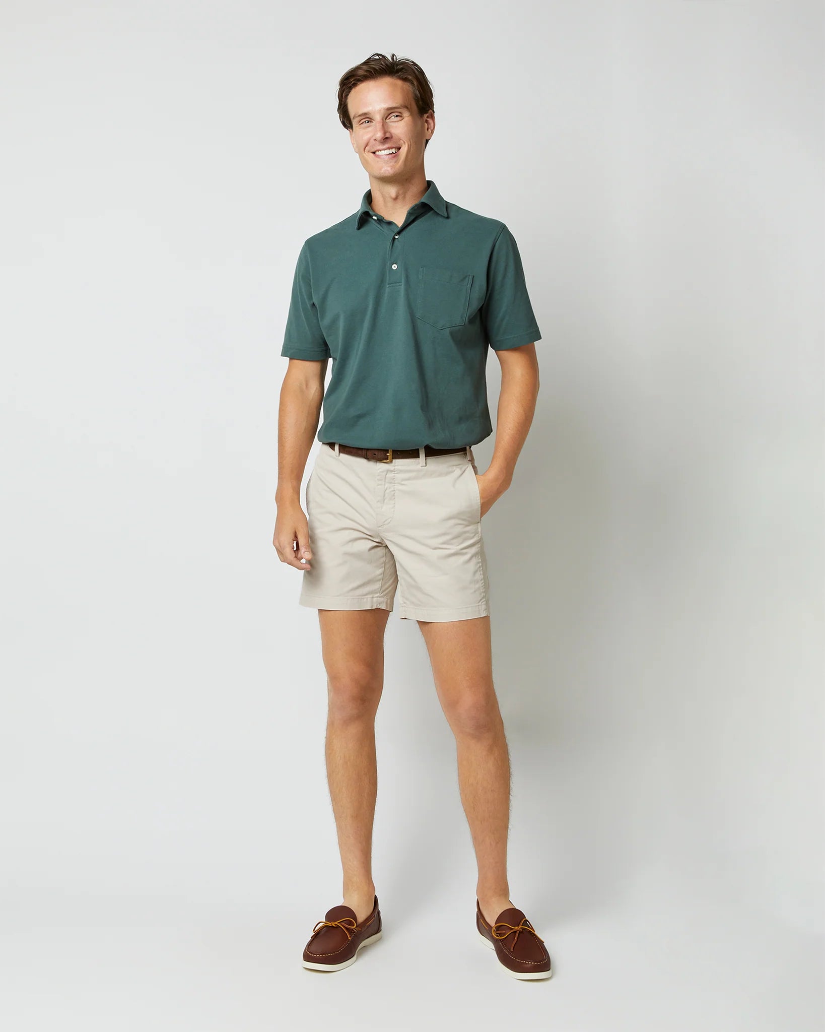 Sid Mashburn Garment-Dyed Short Stone AP Lightweight Twill