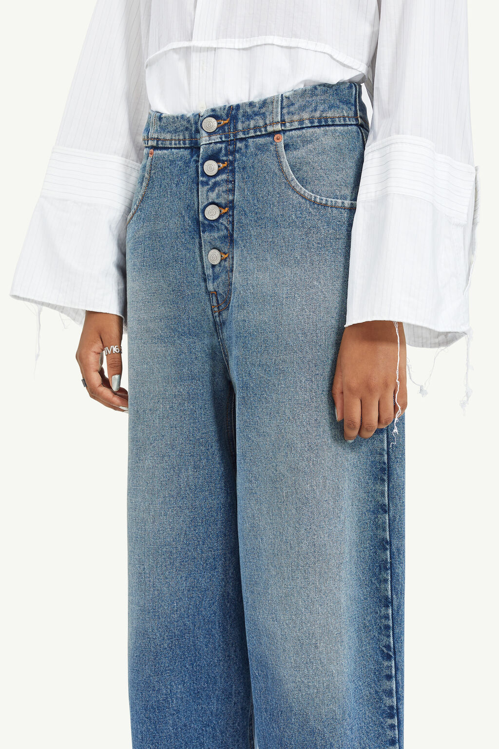 MM6 Maison Margiela Light Blue Denim Trousers
