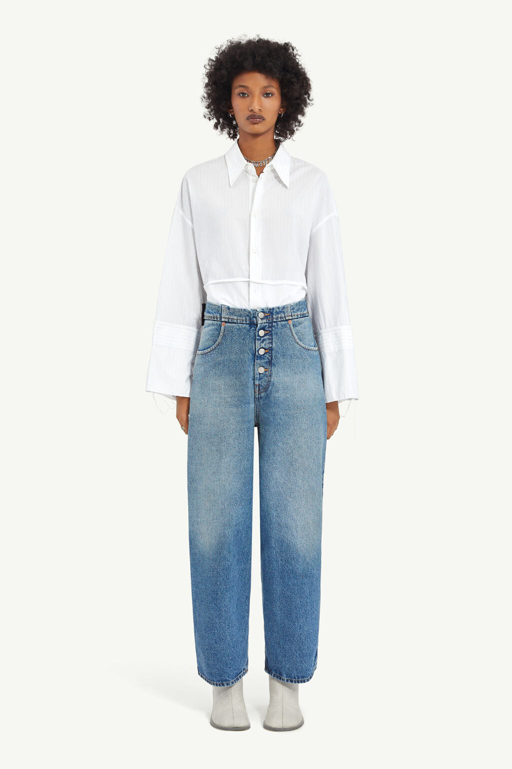 MM6 Maison Margiela Light Blue Denim Trousers