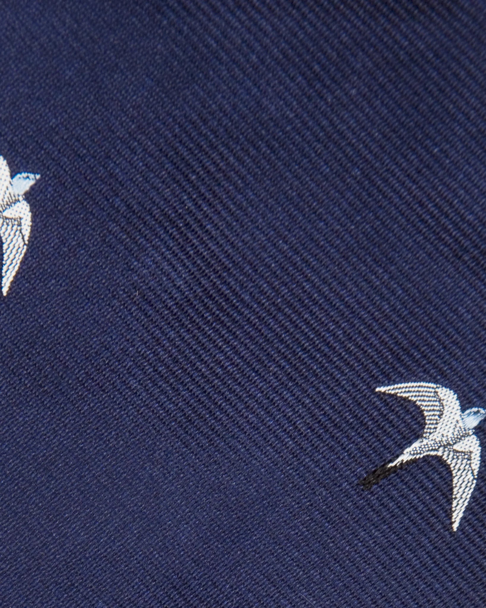 Sid Mashburn Silk Club Tie in Navy/White/Sky Swallow
