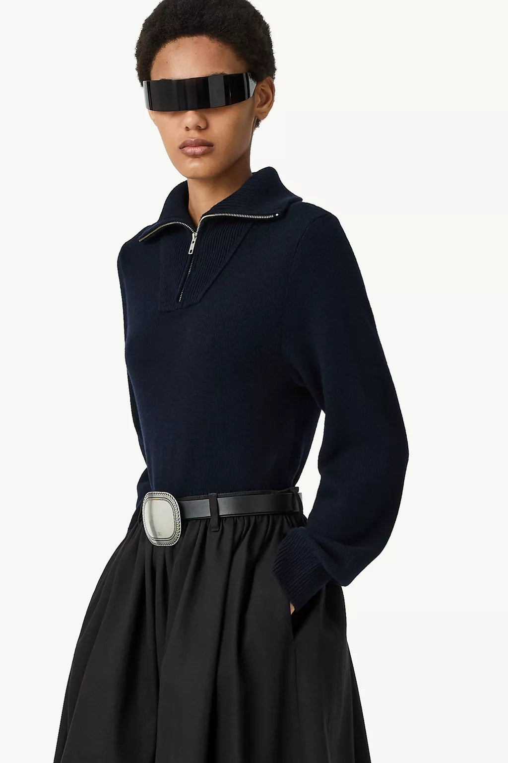 MM6 Maison Margiela Navy Quarter Zip