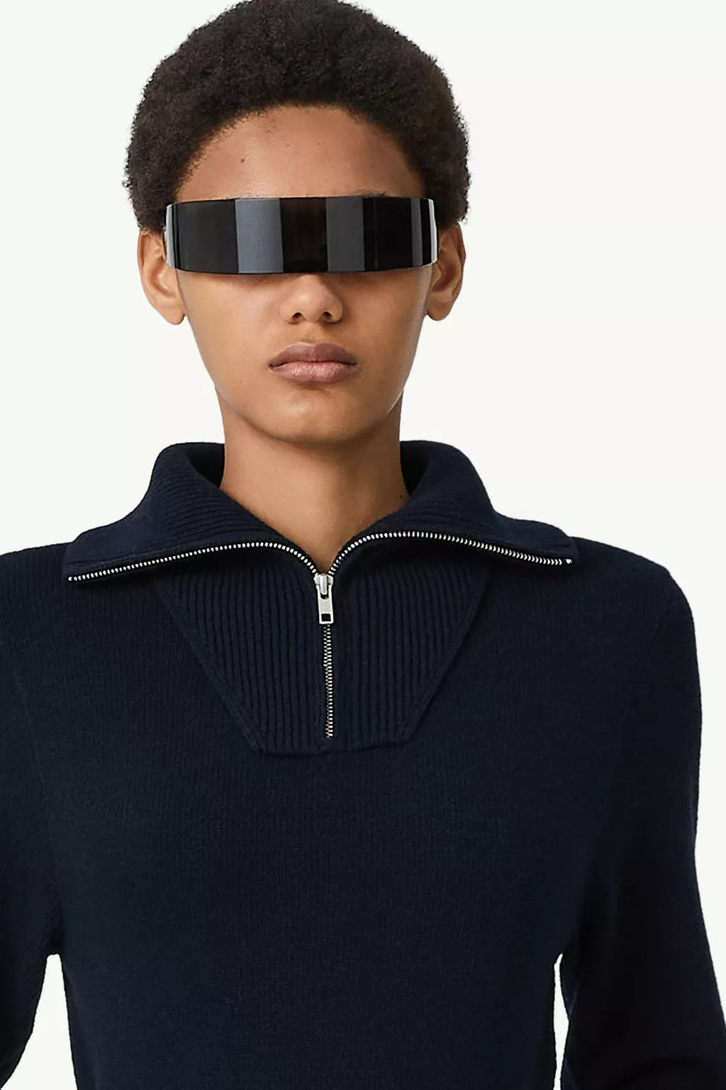 MM6 Maison Margiela Navy Quarter Zip