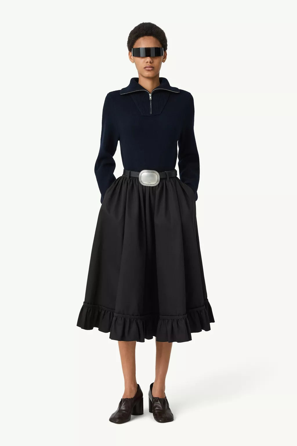 MM6 Maison Margiela Navy Quarter Zip