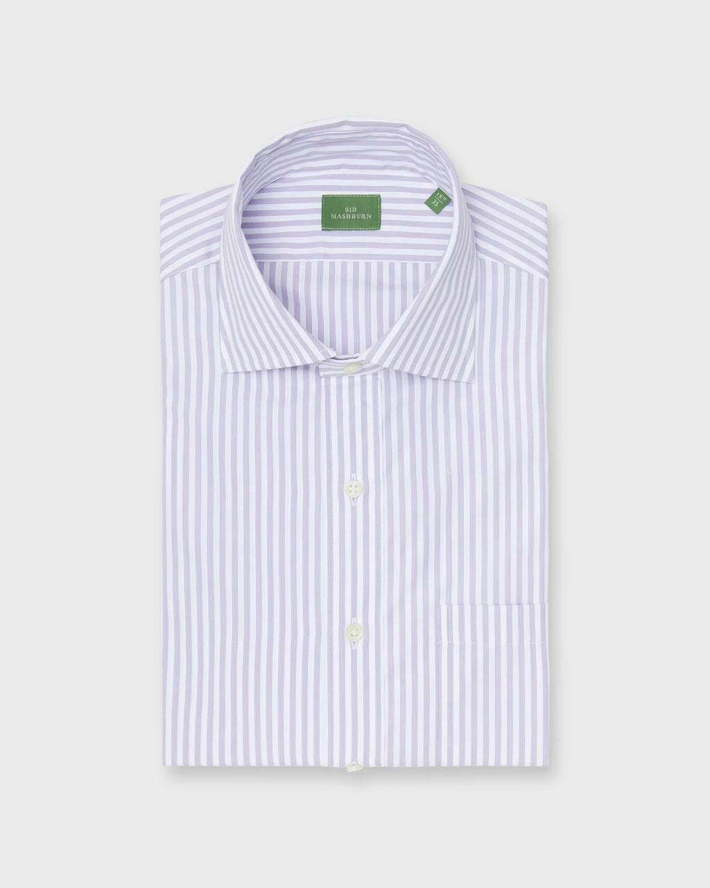 Sid Mashburn Spread Collar Dress Shirt Lavender Multi Stripe Poplin