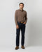 Sid Mashburn Long-Sleeved Polo Heathered Oat Pima Pique