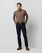 Sid Mashburn Long-Sleeved Polo Heathered Oat Pima Pique