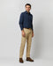 Sid Mashburn Long-Sleeved Polo Heather Denim Pima Pique