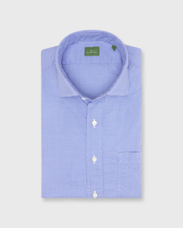 Sid Mashburn Spread Collar Sport Shirt Micro Gingham - Ink