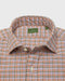 Sid Mashburn Spread Collar Shirt in Orange/Lavender/Brown Tattersall Twill