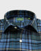 Sid Mashburn Spread Collar Sport Shirt - Green/Blue/Coal Plaid Flannel