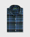 Sid Mashburn Spread Collar Sport Shirt - Green/Blue/Coal Plaid Flannel