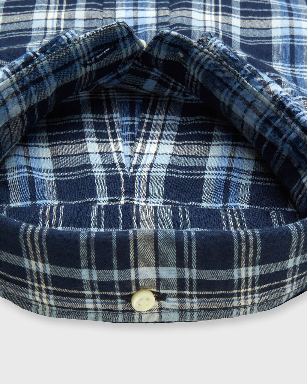 Sid Mashburn Button-Down Sport Shirt - Blue/Sky/Bone Madras