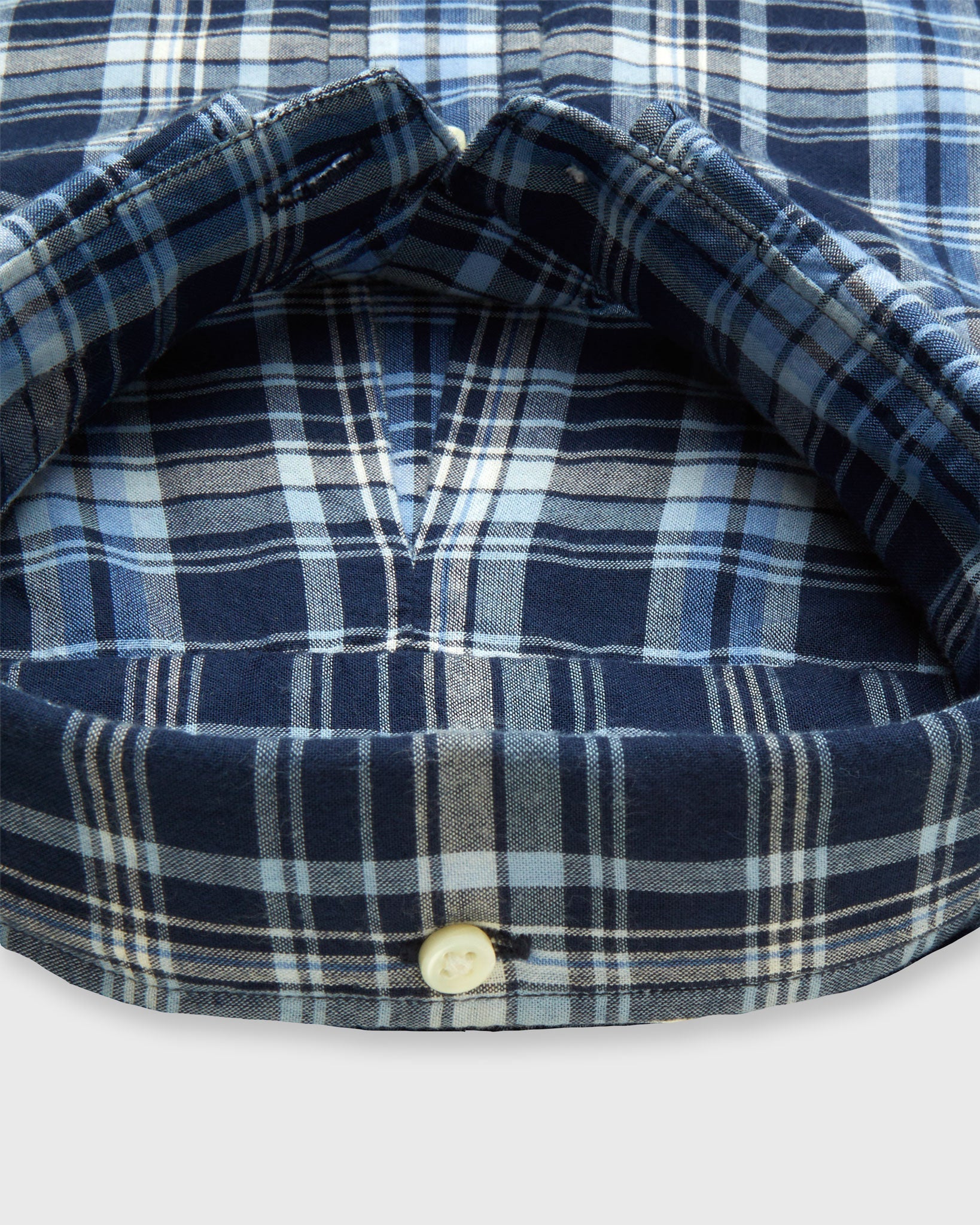 Sid Mashburn Button-Down Sport Shirt - Blue/Sky/Bone Madras