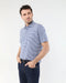 Sid Mashburn Short-Sleeved Polo Ink/White Stripe Jersey