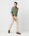 Sid Mashburn Button-Down Sport Shirt Green/Red/Sky Madras