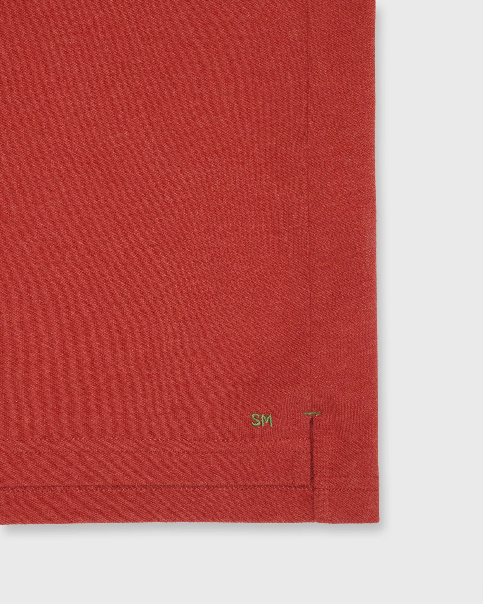 Sid Mashburn Long-Sleeved Polo Heather Spice Pima Pique