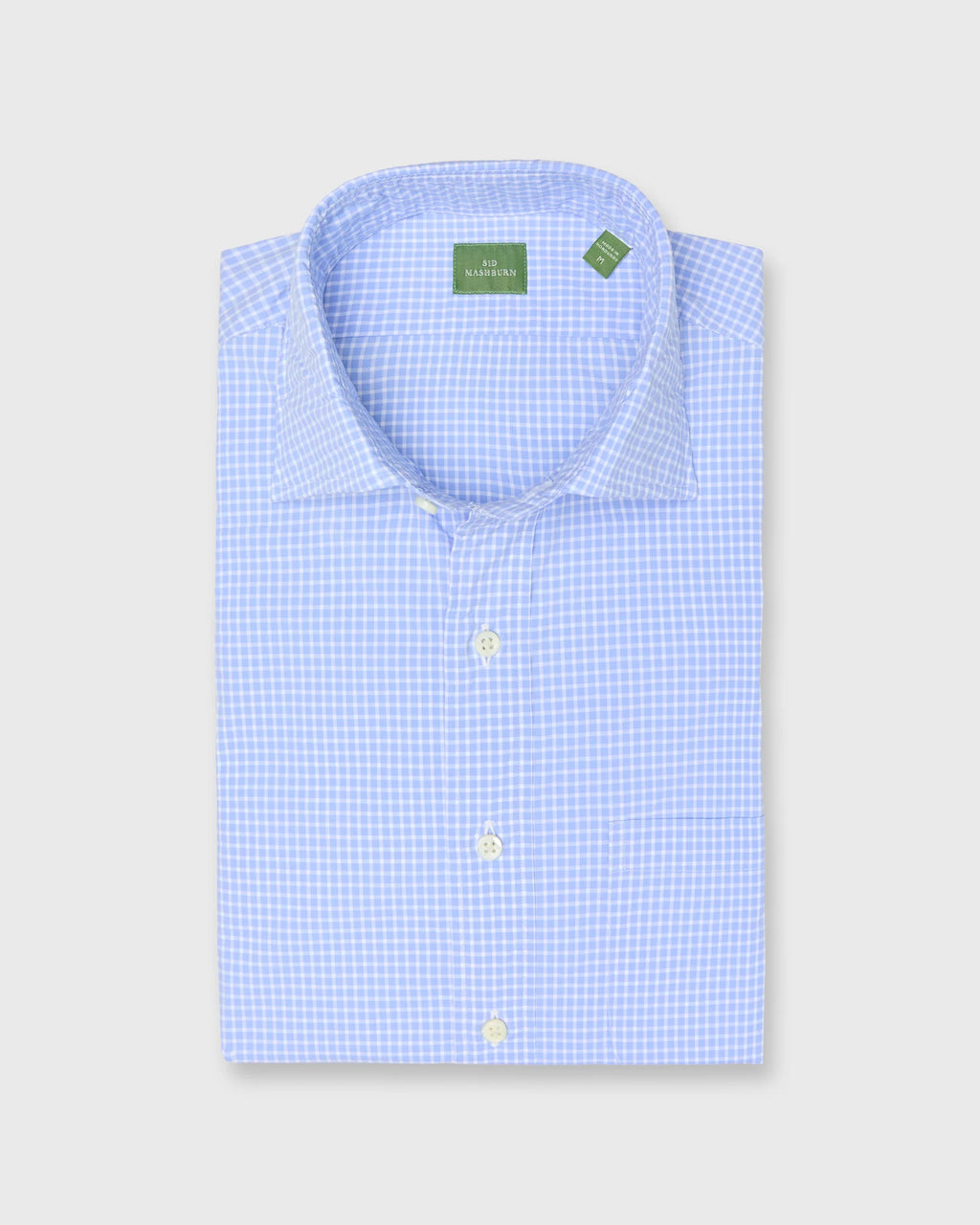 Sid Mashburn Spread Collar Sport Shirt Dutch/White Graph Check Poplin