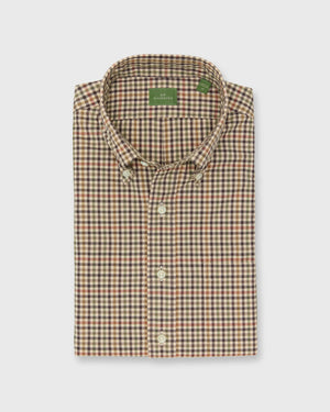 Sid Mashburn Button-Down Sport Shirt Brown/Olive/Red Guncheck Twill